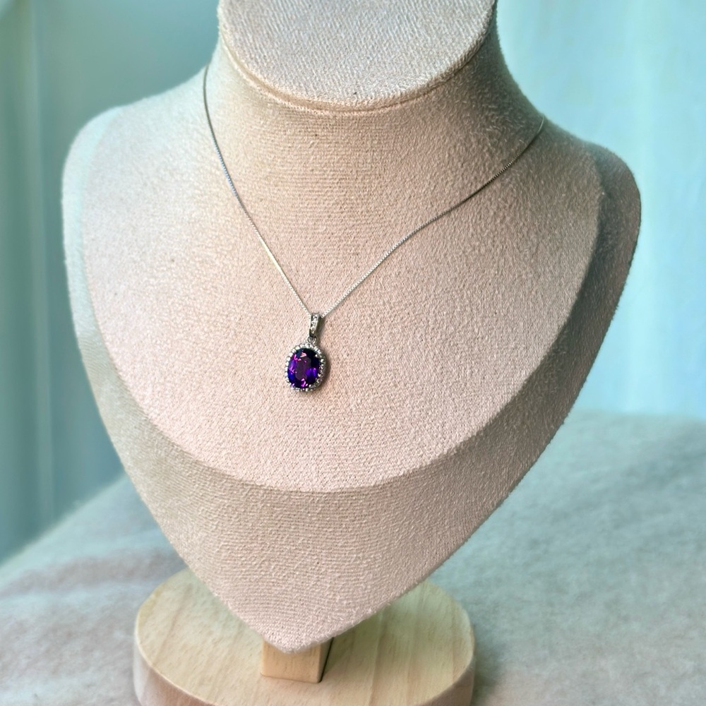 Juicy amethyst Pendant 18k over sterling silver